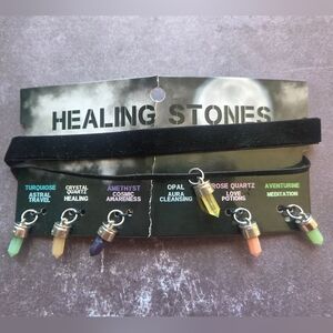 Vintage Hot Topic Deadstock Healing Stones Choker Set | Gothic
